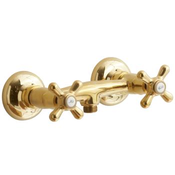 Retro to-grebs brusearmatur, Massiv messing